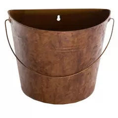 Gardener Select 10.2" Half Round Wall Bucket Rusty 10.2"x5.1"x8.7" 12/CS