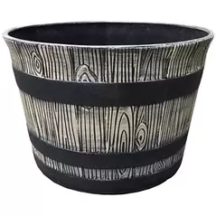 Gardener Select 12" Nat Whiskey Brl Round Planter 12/CS