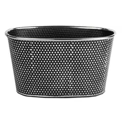 Gardener Select 10" Zinc Oval Planter Black with White Dot 9.5"x5.7"x5.5"