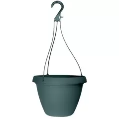 Grower Select 10.50 Cove Combo Hanging Basket, with Hanger, Green, 66 per Case, 10.51in OD x 6.75in H, 1.68Gallon