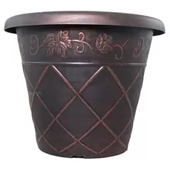 Grower Select 18.00 Lattice Pot Black / Copper 7.45gal 15/CS
