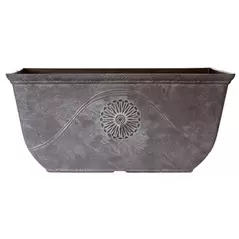 Grower Select 20.00 Anaheim Window Box Antique Slate 24/CS, 20.0in L x 10.0in W x 9in H x 13.6in BD, 20.37 Liters, 5.4 Gallons
