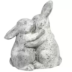 MCarr 10" Kissing Rabbits White