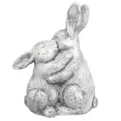 MCarr 13" Kissing Rabbits White