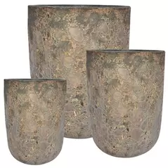 MCarr 12PC Tall Round Pltr Volcanic Brown