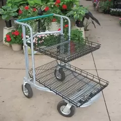 GS Nesting Shopping Cart w/o Child Seat (Assembly Required) w/ Flat Free Wheels