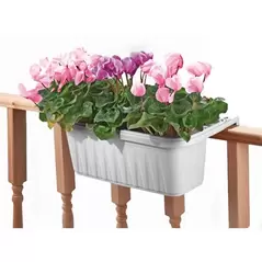 Apollo 24" Adjustable Railing Planter White