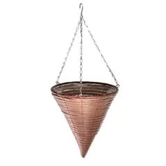 Gardener Select 12" Plastic Cone Hanging Basket Rust 20/CS