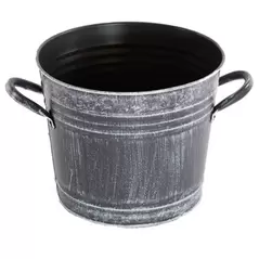 Gardener Select 8" Bucket Planter Antique Black 8"x6.3"x6.5" 12/CS
