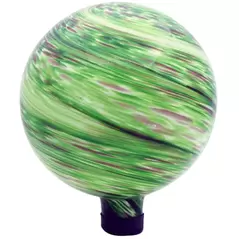 Gardener Select 10" Green Planet Glass Garden Globe