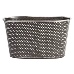 Gardener Select 10" Zinc Oval Planter Brown with White Dot 9.5"x5.7"x5.5"