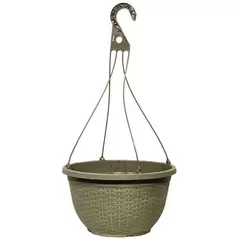 Grower Select 12.00 Boxwood Hanging Basket ACP Aged Cappuccino with Hanger 50/CS