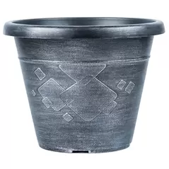 Grower Select 12.00 Beth Pot Silver Wash 11.5 Liter 3.04gal 24/CS - 13.11in OD x 10.24in H