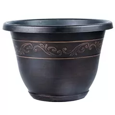 Grower Select 14.00 Kacey Planter Copper Wash 18 Liter 4.76gal 24/CS - 15.98in OD x 11.22in H