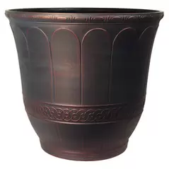 Grower Select 16.00 Scalloped Flare Planter Vintage Copper 7.7gal 18/CS - 16in OD x 14.2in H