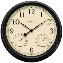 Headwind 15" EZ Read In/Out Clock Black