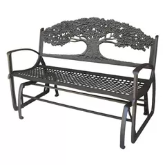 Painted Sky Glider Bench Tree Iron