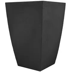 Tusco 19" Modern Tall Square Planter Black