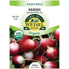 Organic Sparkler White Tip Radish - 3 Gram