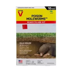 Victor M&G Poison Moleworms 10-Pack (Keywords: Mole Worm )