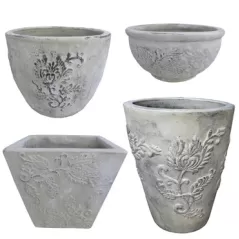 MCarr 26PC Fern Planter Plt Antique White Wash