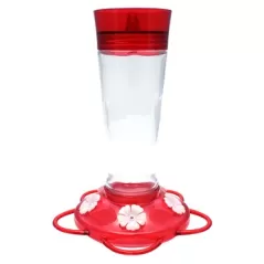 Classic 10oz Ruby Glass Hummingbird Feeder 5 Ports