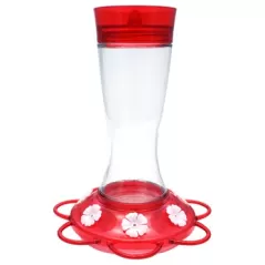 Classic 20oz Garnet Glass Hummingbird Feeder 7 Ports
