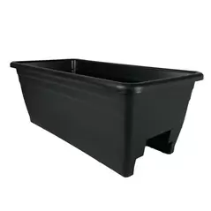 HC 24" Deck Rail Box Planter Black