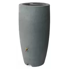 Algreen 80gal Athena Rain Barrel Charcoal Stone