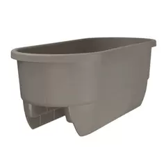 Apollo 24" Dual Deck Rail Planter Driftwood