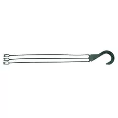 DLN E10L LONG 3 STRAND PLASTIC HANGER 300 GREEN 50/BG 9BG/CS