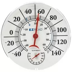 Headwind 8" EZ Read Dial Thermometer/ Hygro White