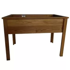Heritage Wood Planter Box w/ Legs 18"x36"x28" Stained Walnut