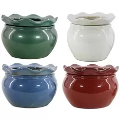 MCarr 4PC 8" Self Water Scallop Pot Mix Asst