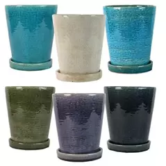 MCarr 18PC Tall Round Pot Set W/Sau Mix Colors