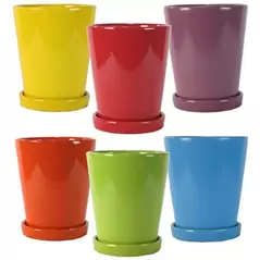 MCarr 18PC Tall Round W/Saucer Set Mix Colors