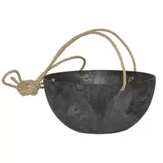 Artstone Napa 12" Hanging Bowl Black