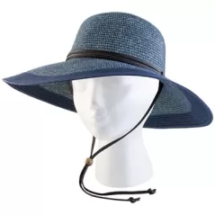Sloggers Womens Braided Hat Grey Blue Med UPF 50+