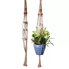 Primitive 36" Beaded All Natural Plant Hanger