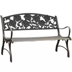 Painted Sky Bench Rose Iron