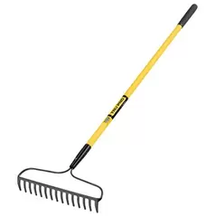 Truper Forged Bow Rake 16 Tine With Fiberglass Handle