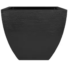 Tusco 16" Modern Square Planter Black