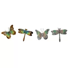 VCS 9" Verdigris Butterfly And Dragonfly