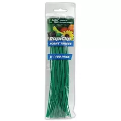 Luster Leaf 100pk Pre Cut 8" Plant Twist Ties Plastic Coated