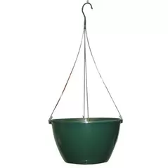 BLD 12" SL Hanging Basket with 19" Flex Hanger Green 25/CS