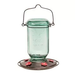Classic 25oz Mason Jar Glass Hummingbird Feeder 5 Ports