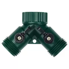 Melnor 2 Way Hose Connector W/ Built In Shut Off Valves