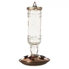 Perky Pet 10oz Clear Hummingbird Antique Bottle Feeder