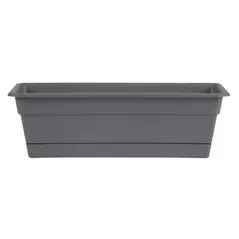 Bloem 24" Dura Cotta Window Box Charcoal