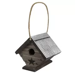 Woodlink Rustic Farmhouse Wren House with Galvanized Roof
